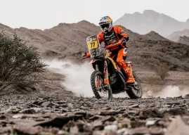 Desafío Ruta 40.-Nasser Al Attiyah (Dacia) y Damniel Snders (KTM) ganaron la etapa San Juan-San Rafael